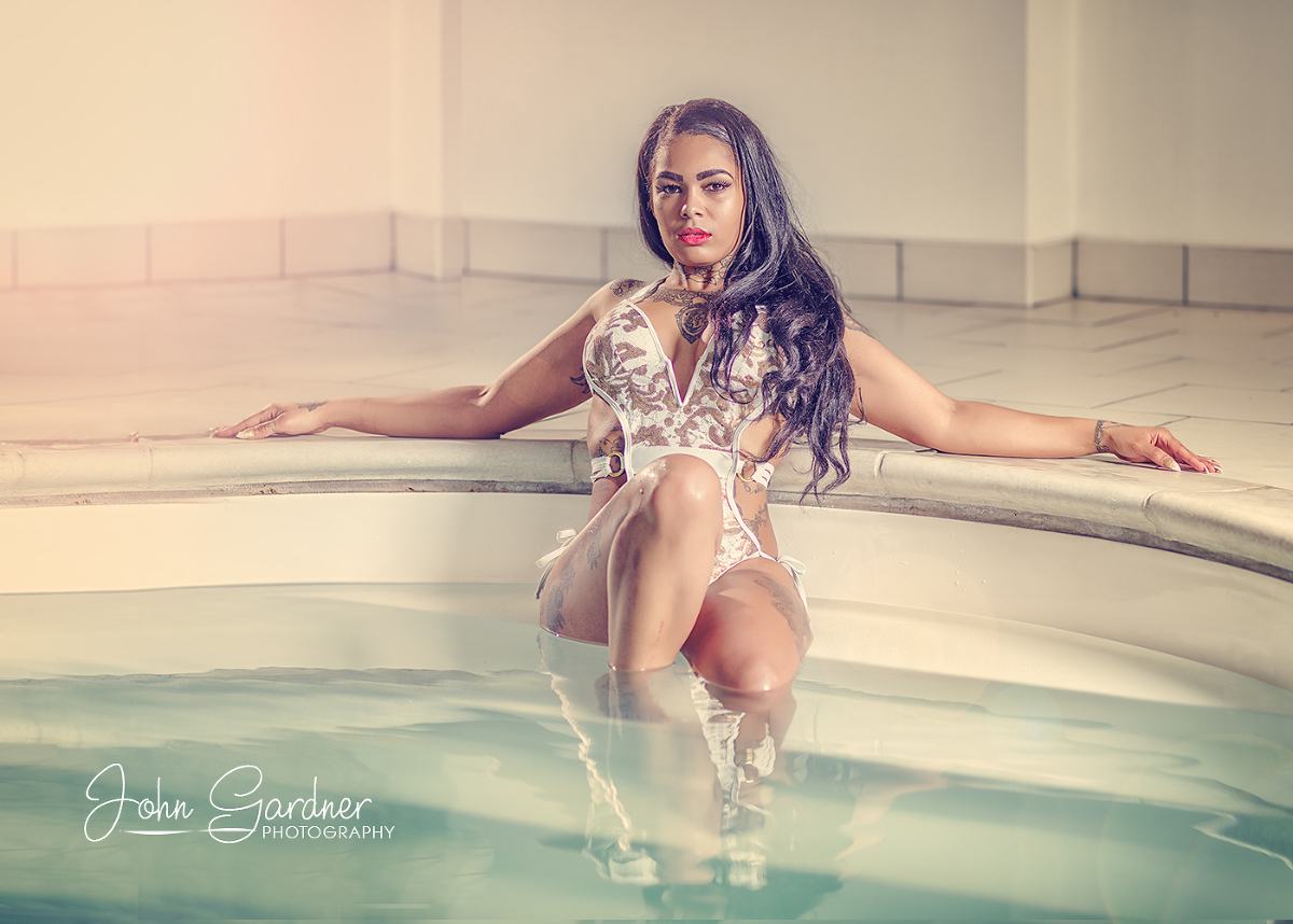 Wakefield fashion photographer | pool shoot