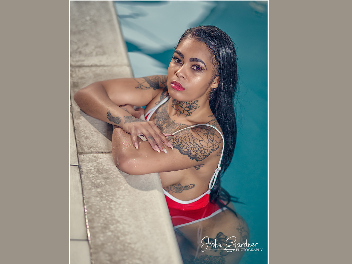 Wakefield fashion photographer | pool shoot